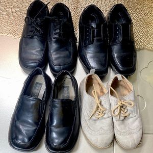 Lot of 4 pairs of formal shoes, boys, barely used, all for $50